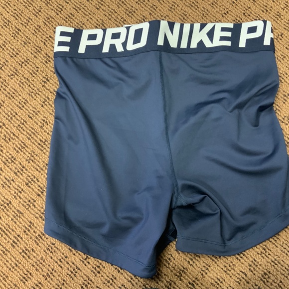 Nike Pro Navy Blue Athletic Shorts - Picture 2 of 5